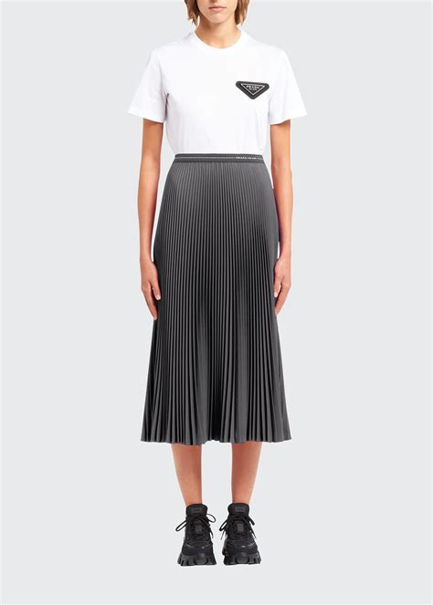 prada overall skirt|Prada pleated skirt.